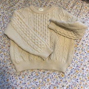 Boxy vintage 100% wool fisherman’s sweater